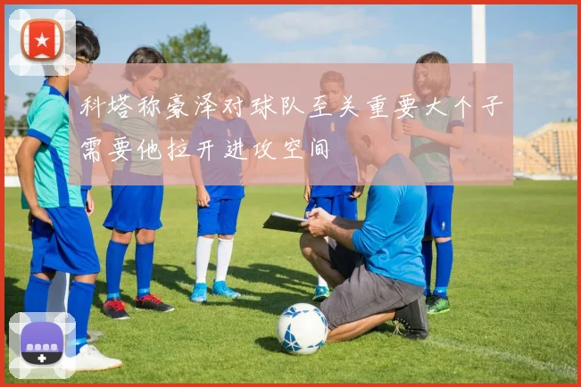 科塔称豪泽对球队至关重要大个子需要他拉开进攻空间